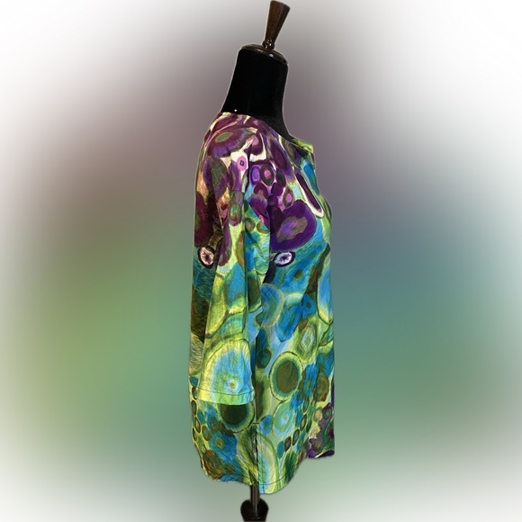 Tommy Bahama V-Neck Tie-Dye Tunic size XS - Picture 2 of 12